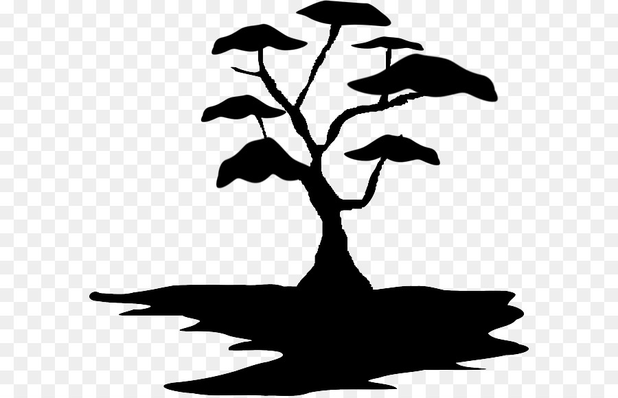 Silhouette D'arbre，Usine PNG