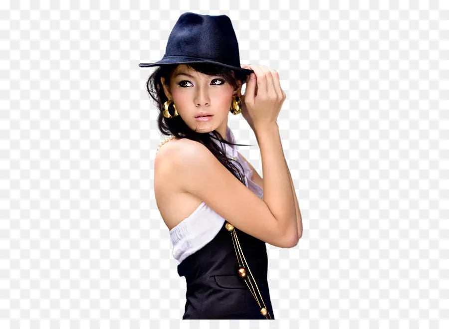 Femme Avec Un Chapeau，Mode PNG