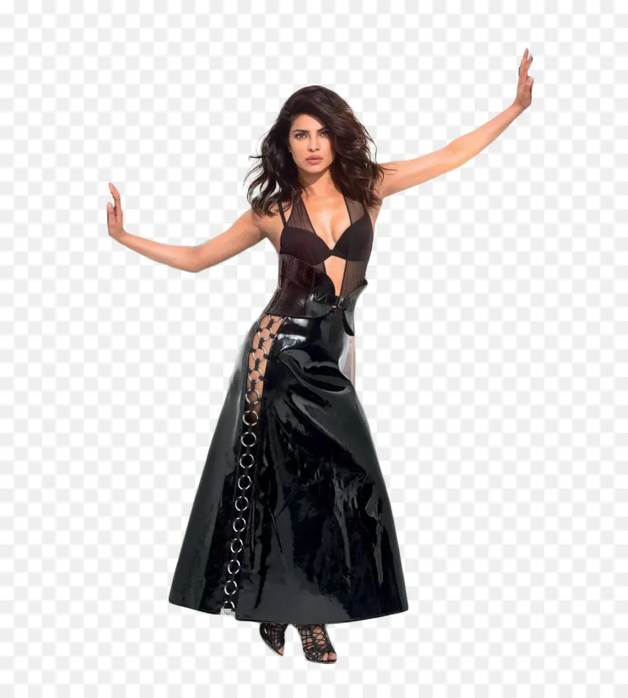 Femme En Robe Noire，Mode PNG