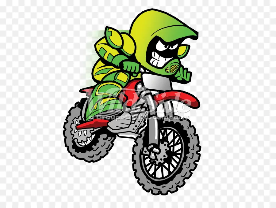 Cavalier De Dessin Animé Vert，Moto PNG