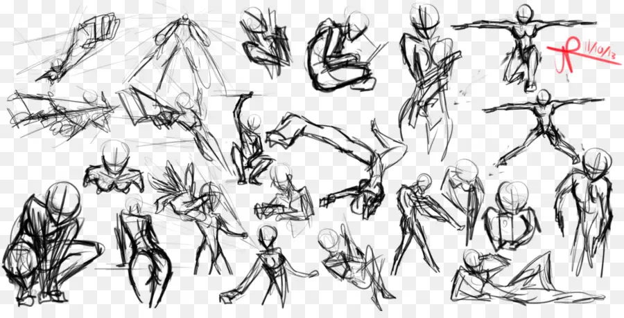 Croquis，Poses PNG