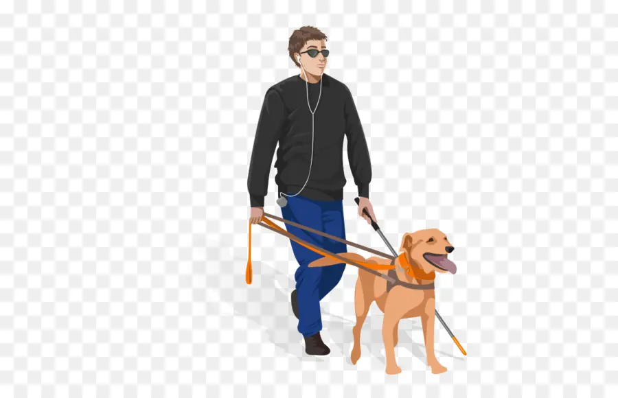 Chien Guide，Personne Aveugle PNG