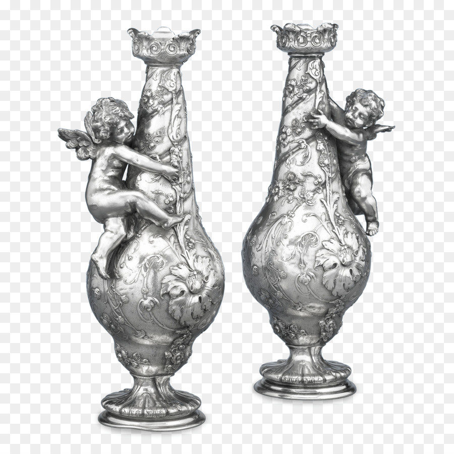 Vase，Argenté Bronze PNG
