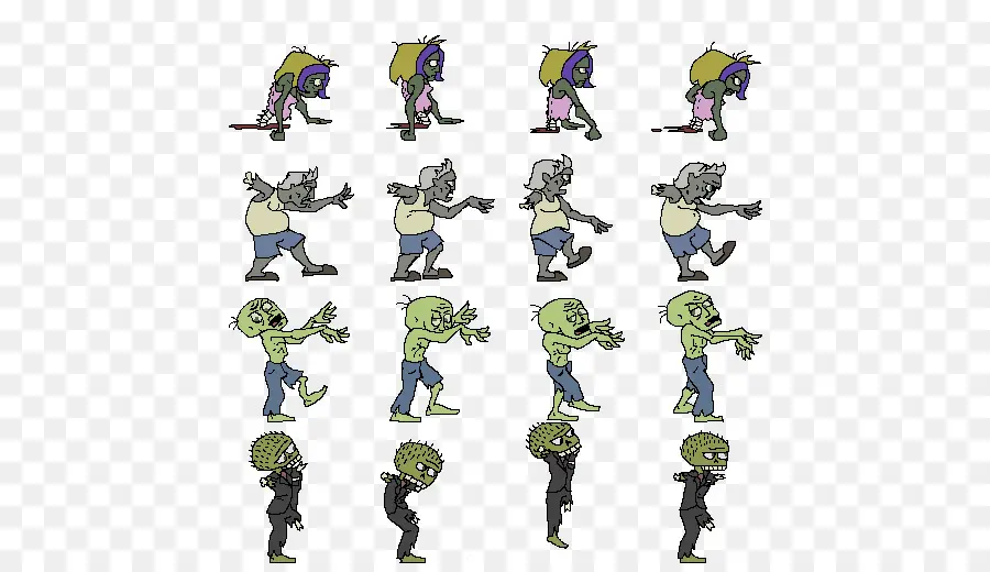 Personnages De Zombies，Animation PNG