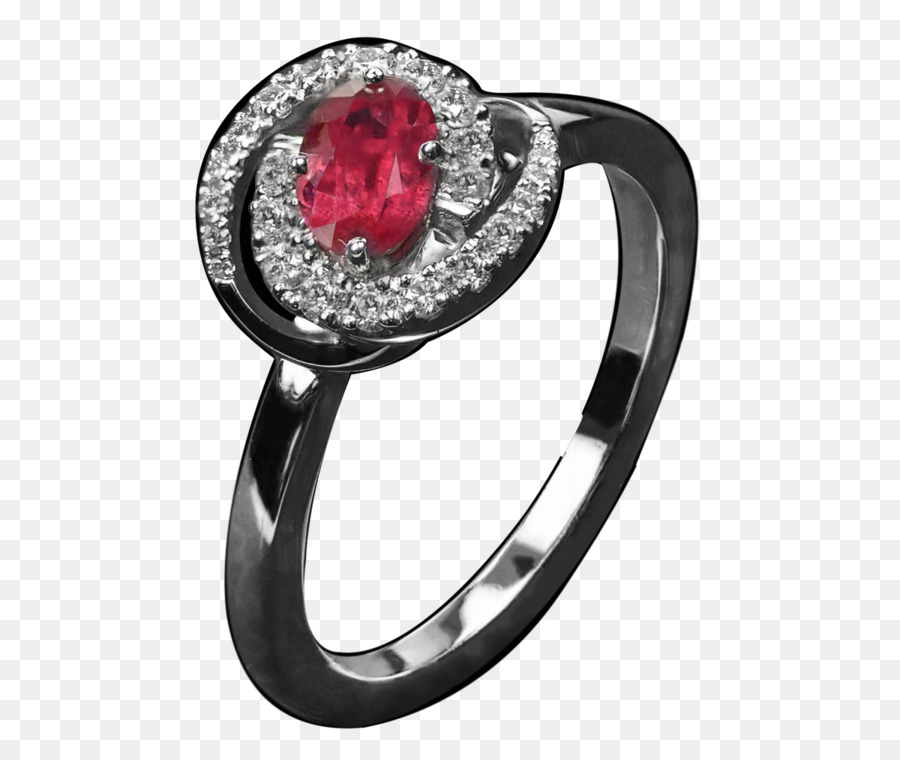 Bague Avec Pierres Précieuses Rouges，Accessoire PNG