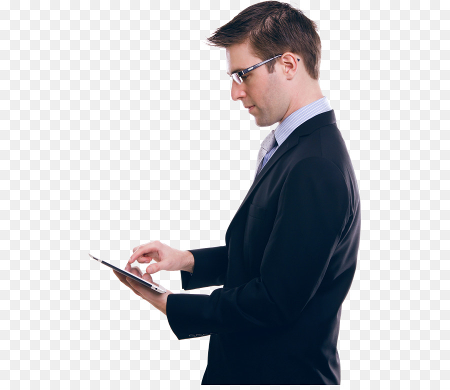 Homme Avec Tablette，Entreprise PNG