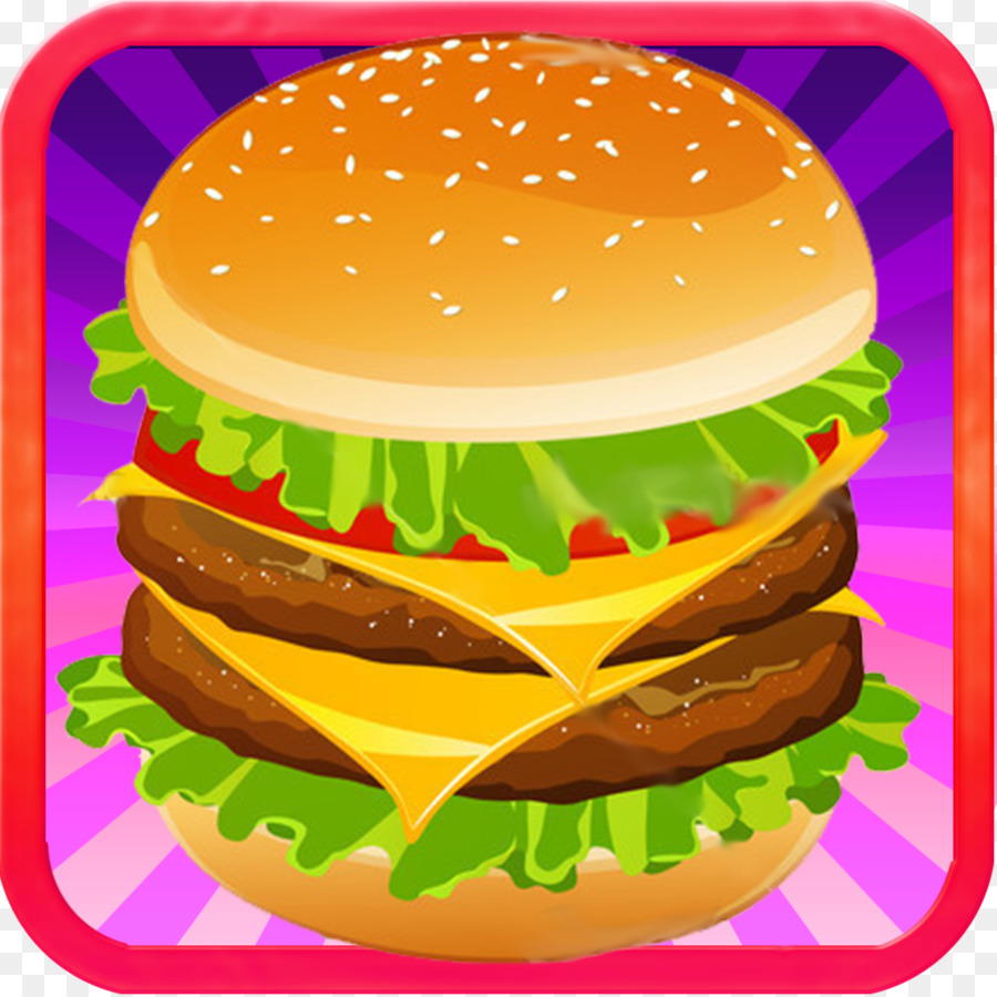 Hamburger De Dessin Animé，Restauration Rapide PNG