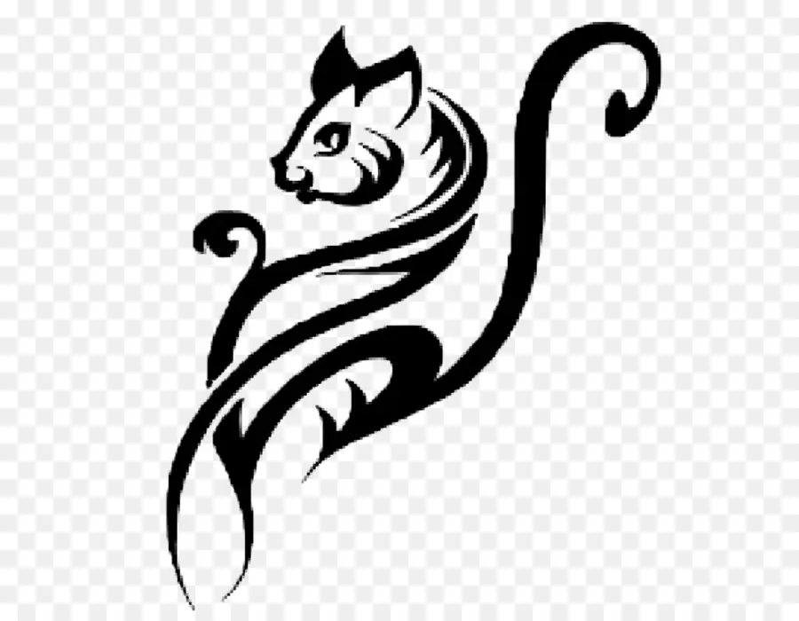 Conception De Tatouage De Chat，Chat PNG