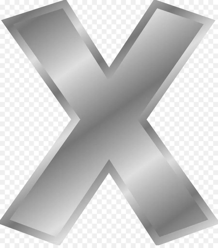 X Métallique，Alphabet PNG