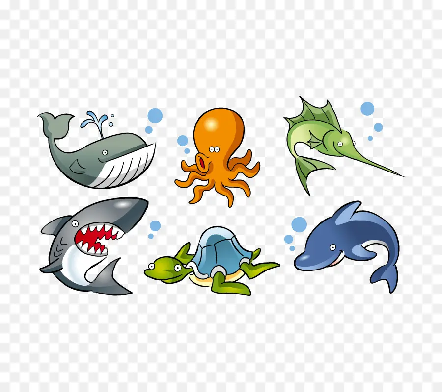 Créatures Marines，Baleine PNG