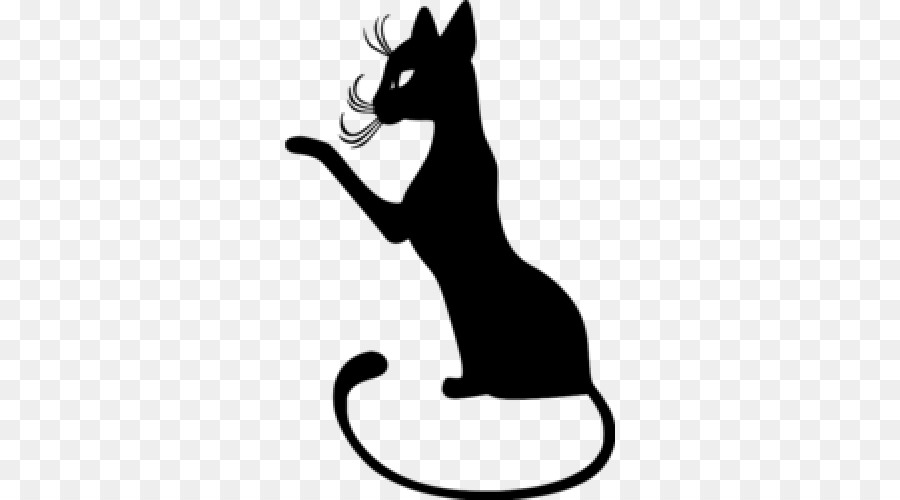 Silhouette De Chat Noir，Félin PNG