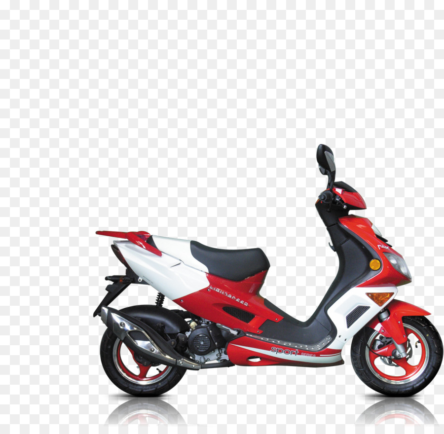 Moto Rouge Et Noire，Scooter PNG