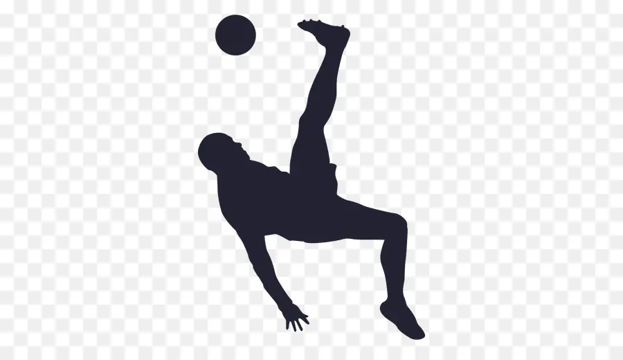 Silhouette De Joueur De Football，Balle PNG