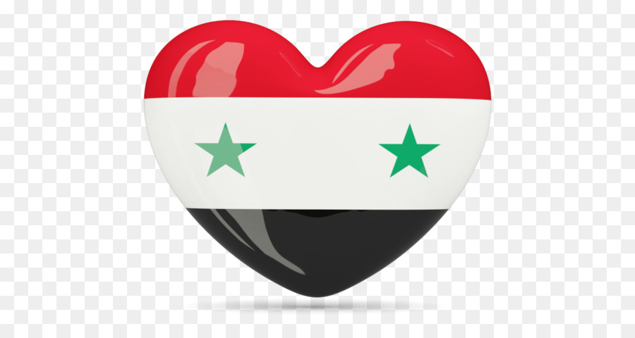 Coeur Avec Drapeau Syrien，Amour PNG