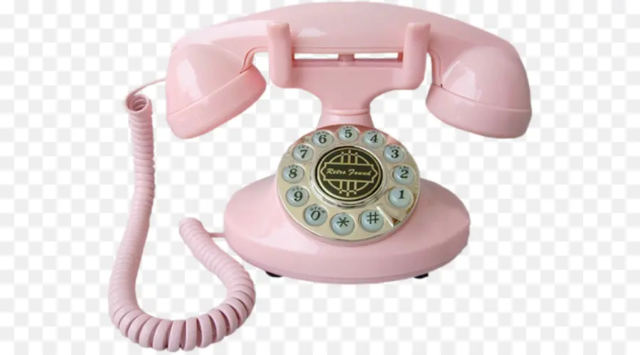 Téléphone à Cadran Rose，Ancien PNG