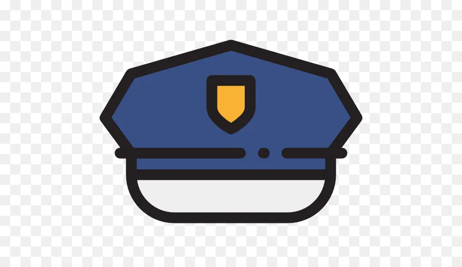 Chapeau De Police Bleu Foncé，Badge PNG