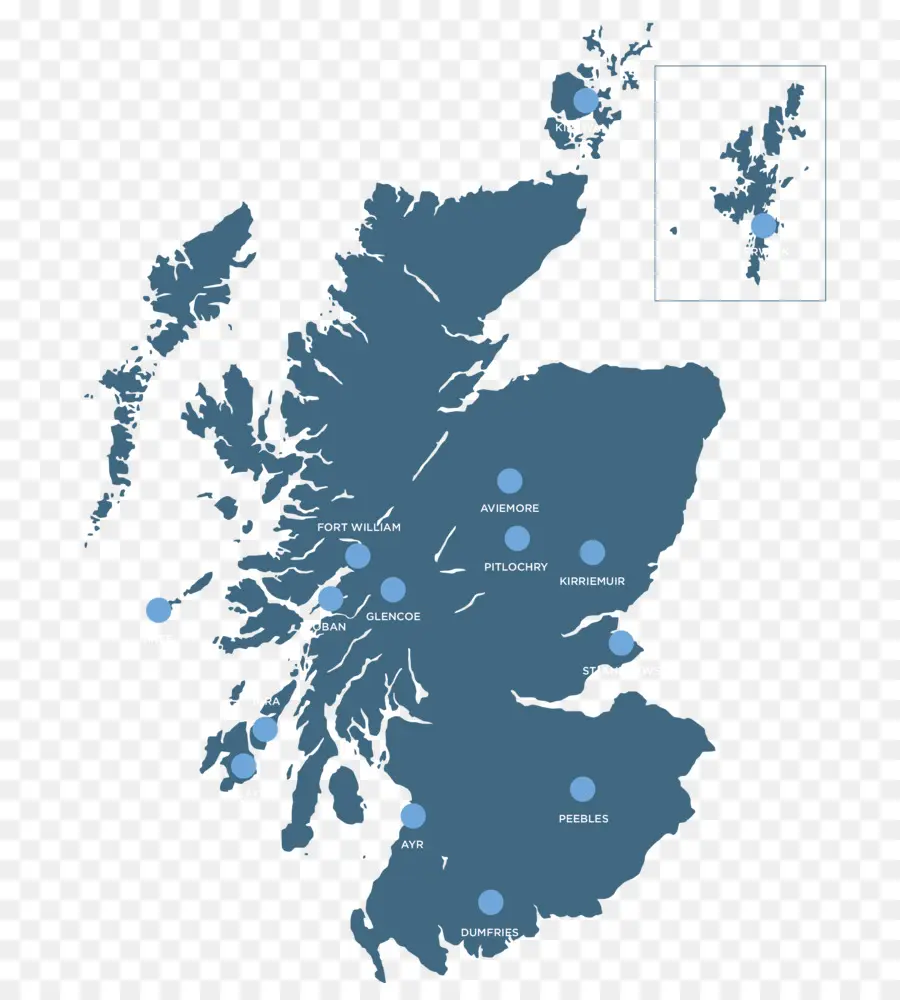 Carte De L'ecosse，Emplacements PNG