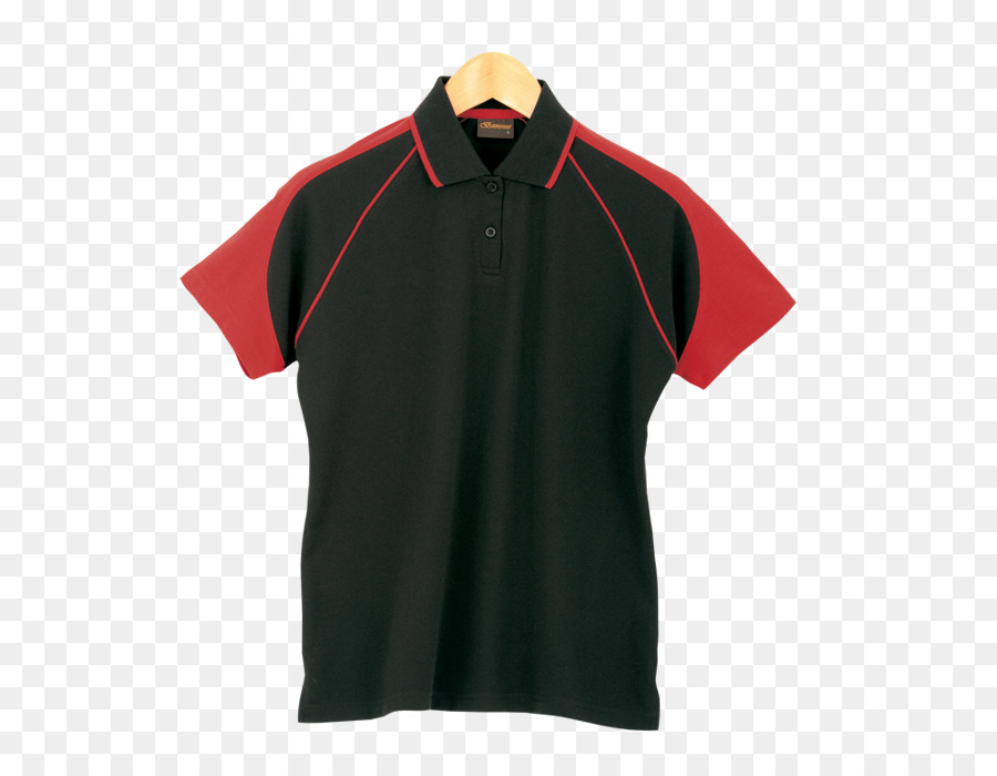 Polo Noir，Accents Rouges PNG