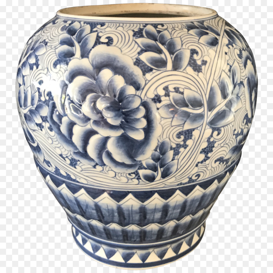 Vase Bleu，Céramique PNG