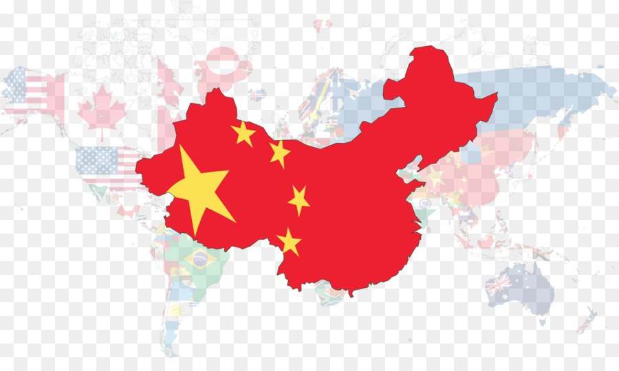 Carte De La Chine，Drapeau PNG