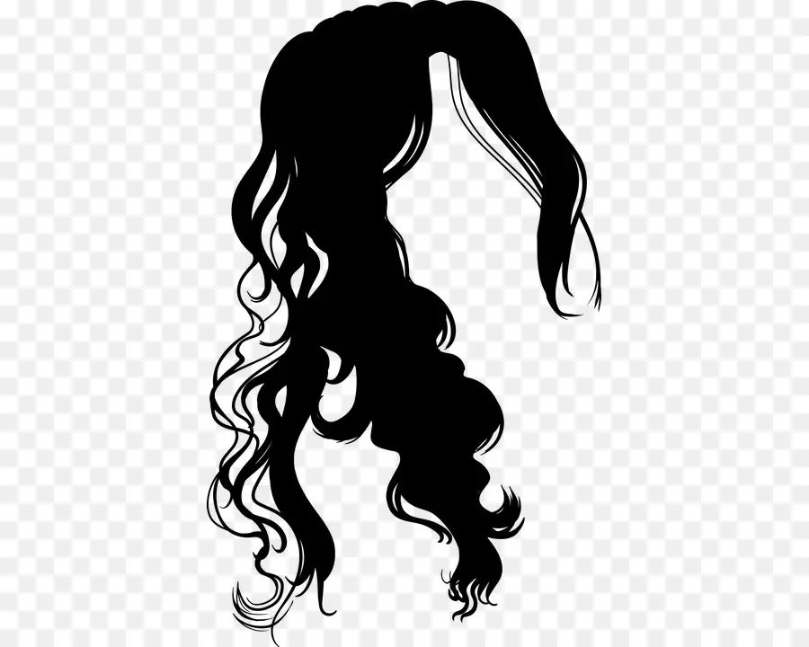 Cheveux Noirs，Silhouette PNG