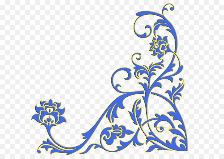 Conception Florale，Bleu PNG