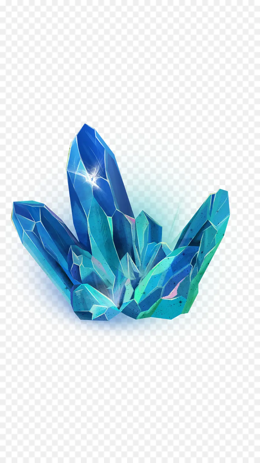 Cristaux，Bleu PNG