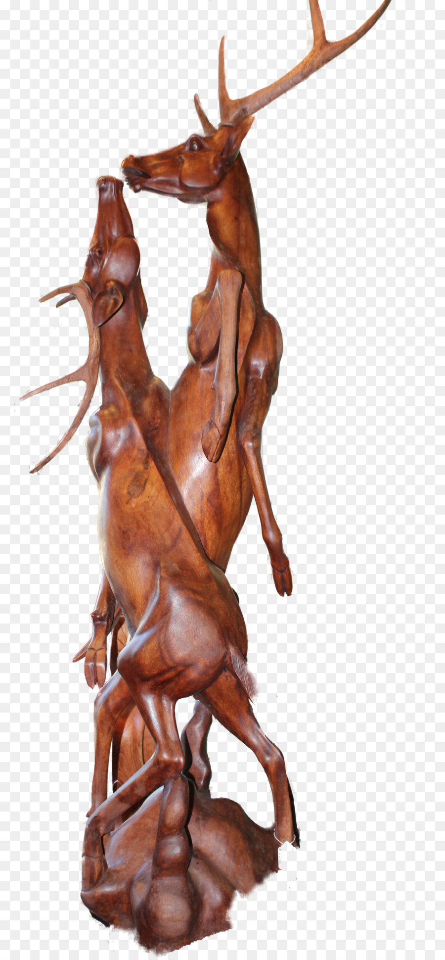 Sculpture De Cerf，Bois PNG