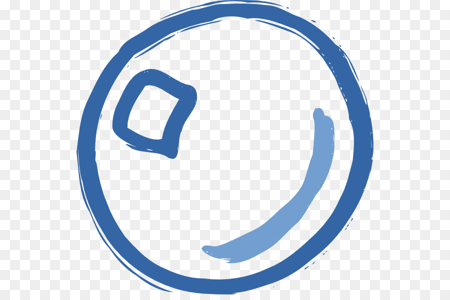 Visage Souriant，Bleu PNG