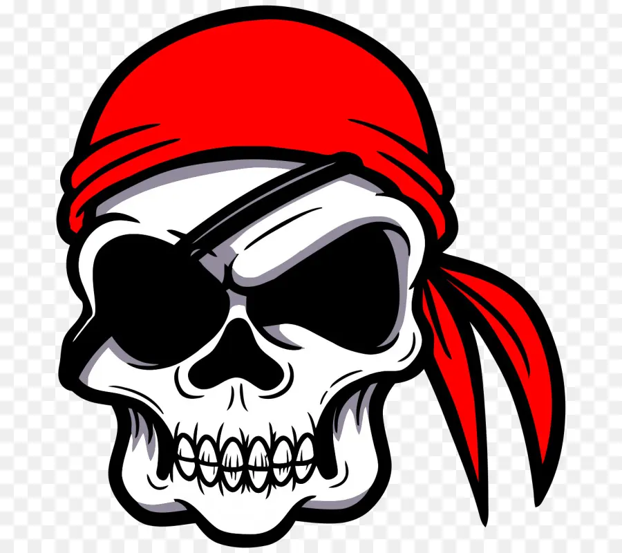 Crâne De Pirate，Bandana PNG