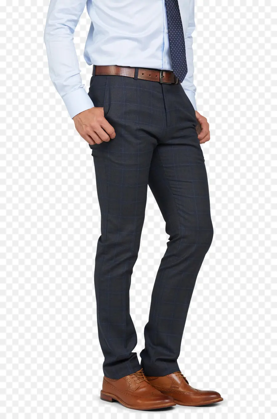 Homme En Pantalon Formel，Bleu PNG