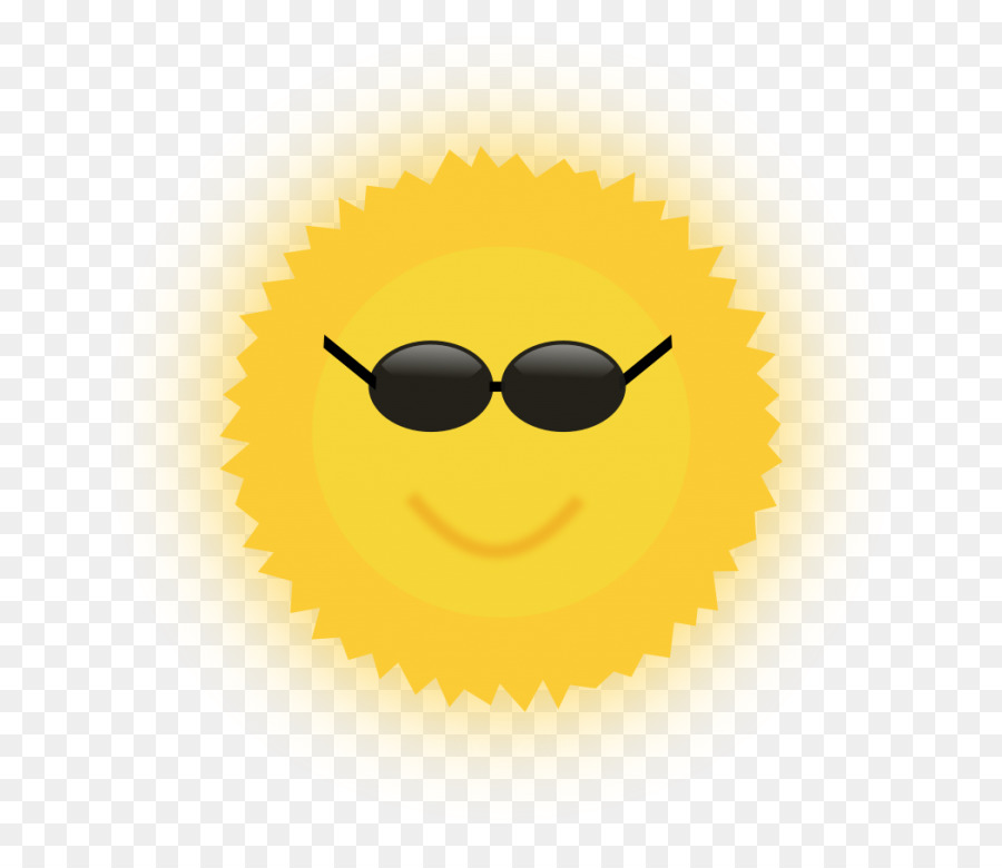 Soleil Avec Des Lunettes De Soleil，Ensoleillé PNG