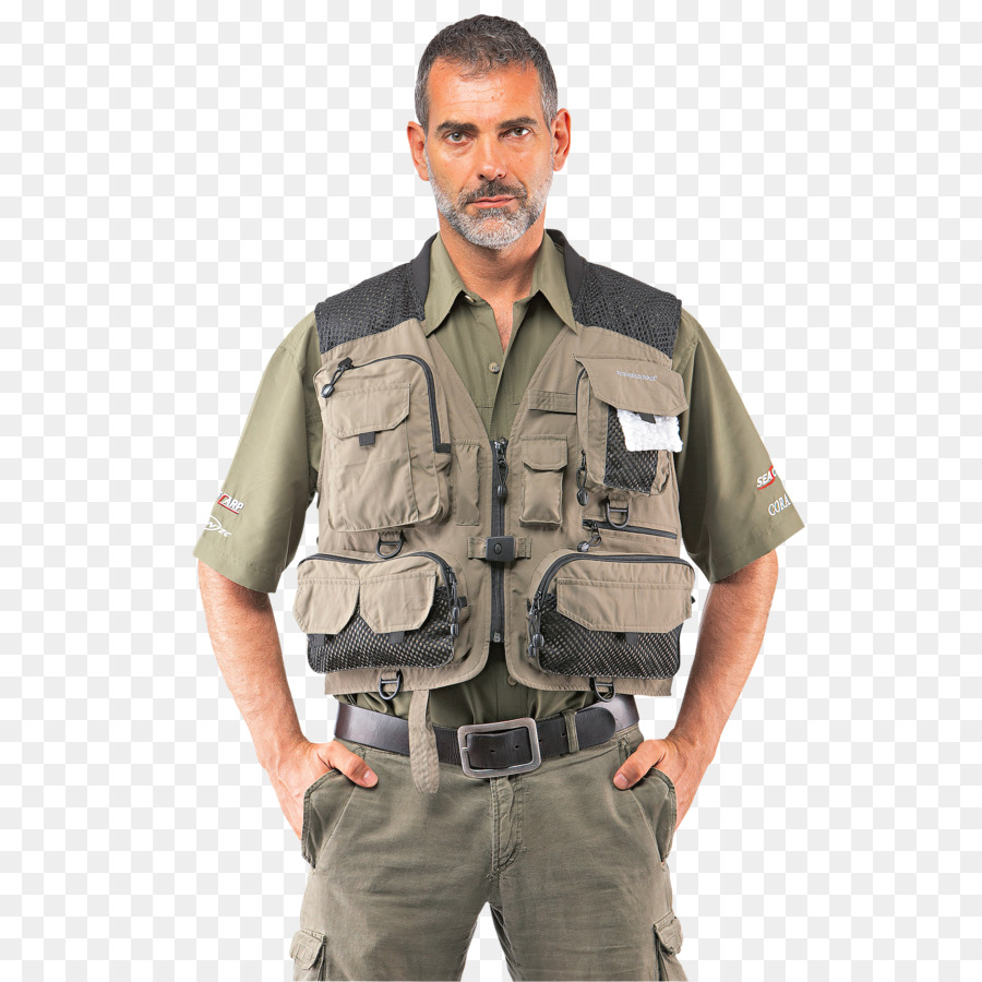 Homme En Gilet De Pêche，Gilet PNG