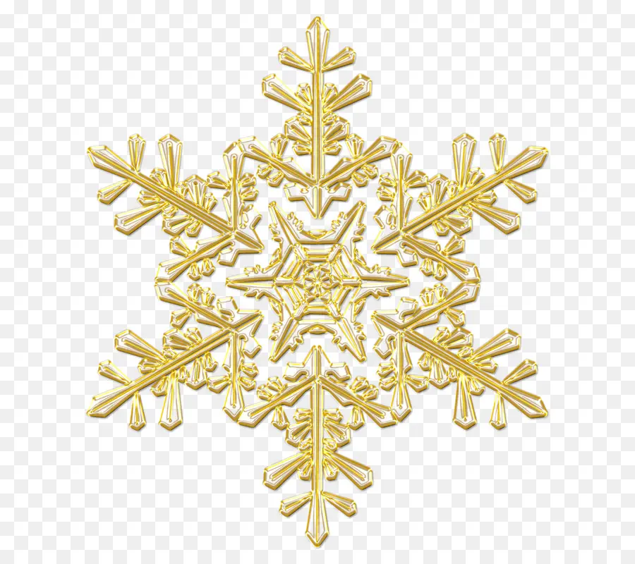 Flocon De Neige，Or PNG