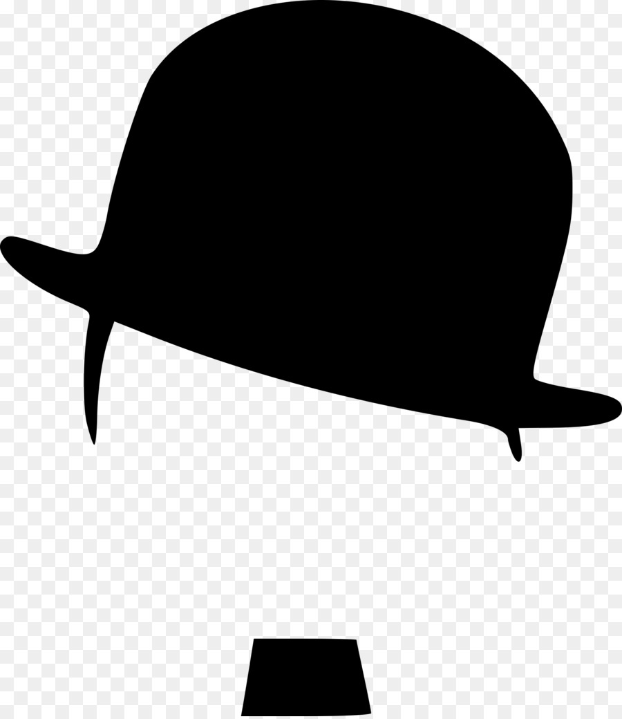 Silhouette De Chapeau Melon，Noir PNG