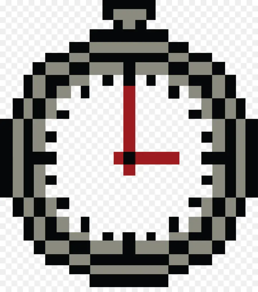 Horloge Pixel，Temps PNG