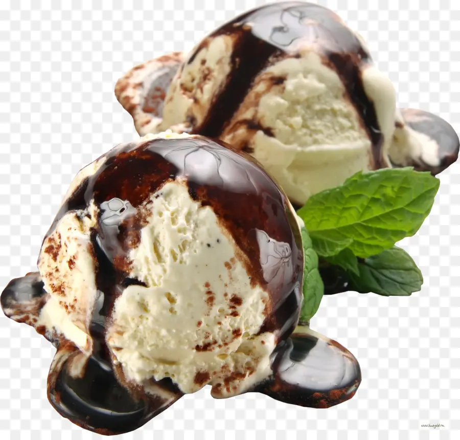 Glace Au Sirop De Chocolat，Dessert PNG