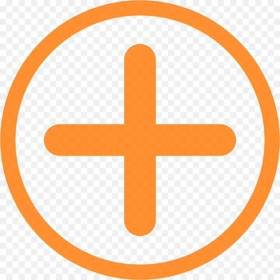 Signe Plus Orange，Cercle PNG