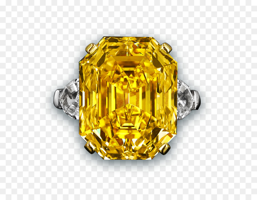 Bague Diamant Jaune，Diamant PNG