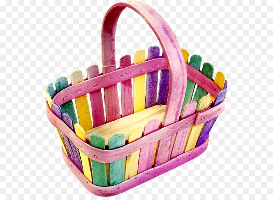 Panier Coloré，En Bois PNG