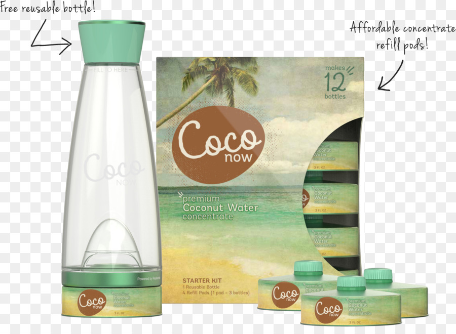 Eau De Noix De Coco，Bouteille PNG