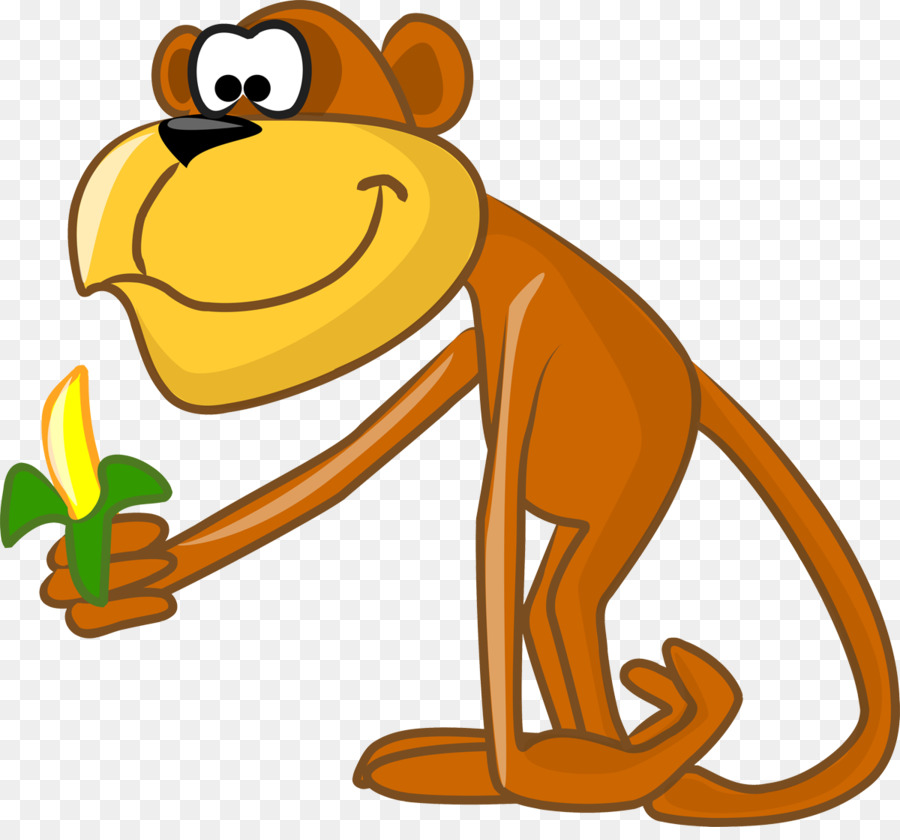 Singe，Banane PNG