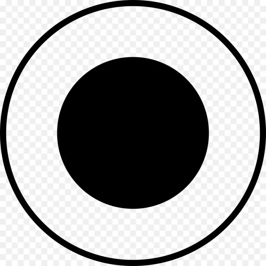 Cercle Noir Et Blanc，Point PNG