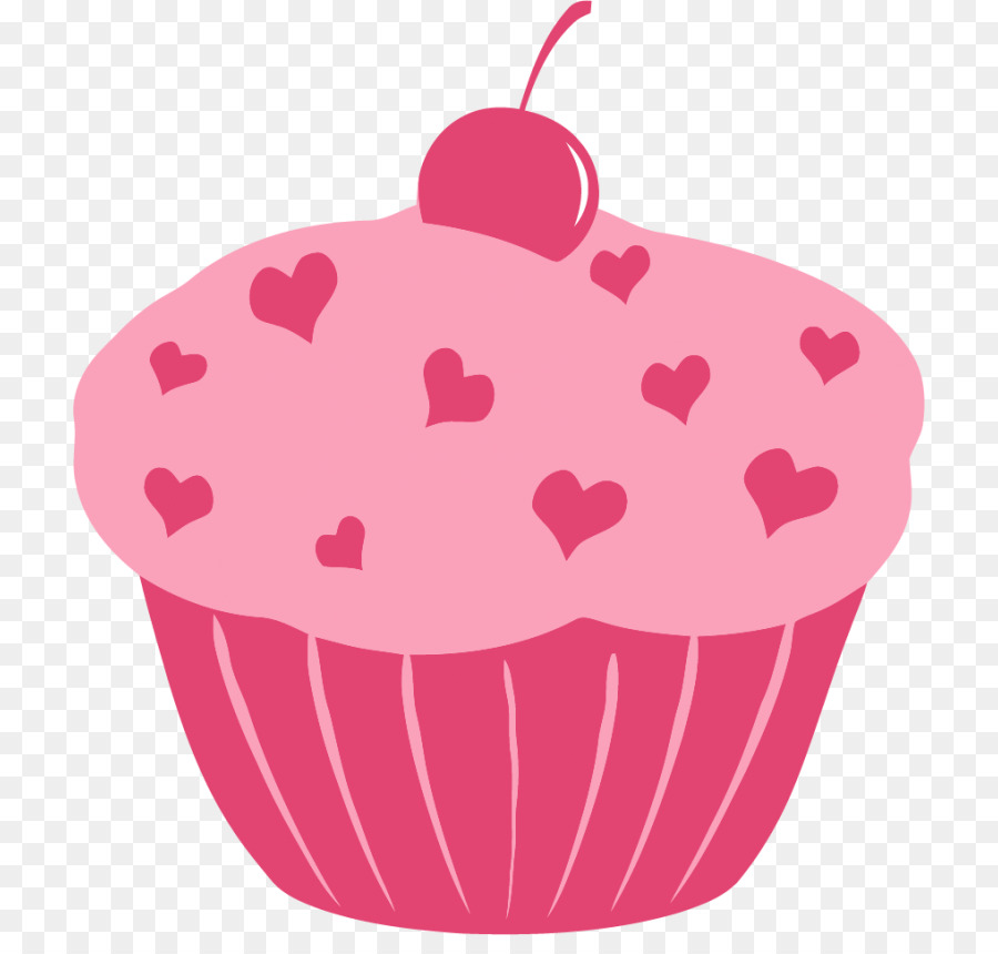 Petit Gâteau Rose，Cerise PNG