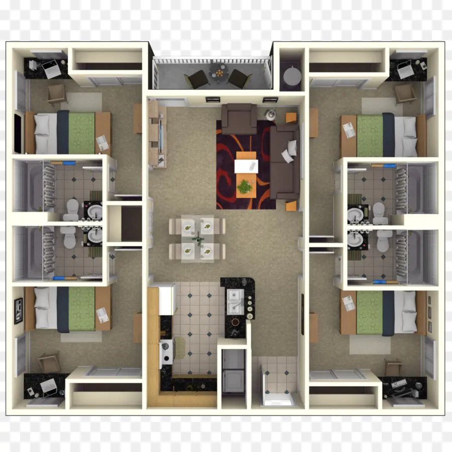 Plan D'étage De L'appartement，Mise En Page PNG