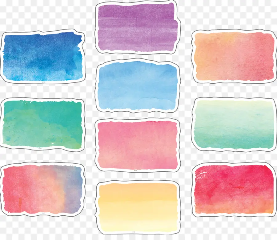 Échantillons D'aquarelle Colorés，Peinture PNG