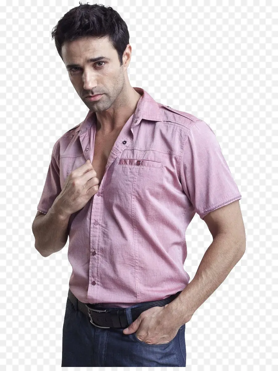 Homme En Chemise Rose，Chemise PNG