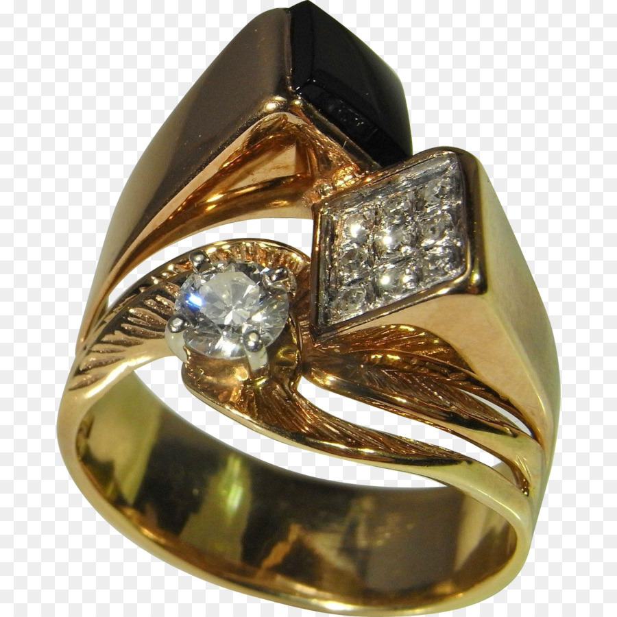 Bague En Or，Diamant PNG