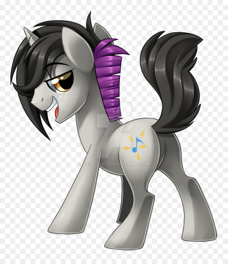 Poney Bleu，Crinière Violette PNG