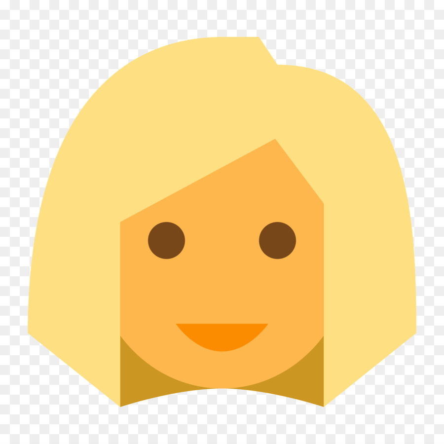 Fille Blonde Emoji，Affronter PNG